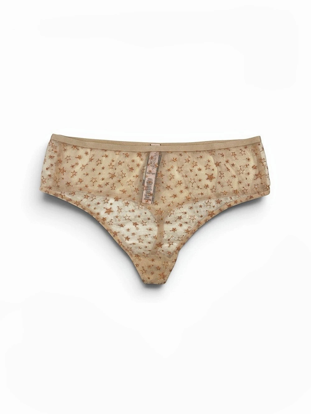 Victoria's Secret Dream Angels Metallic Rose Gold Stars Wide Side Thong | XS | 🆕
